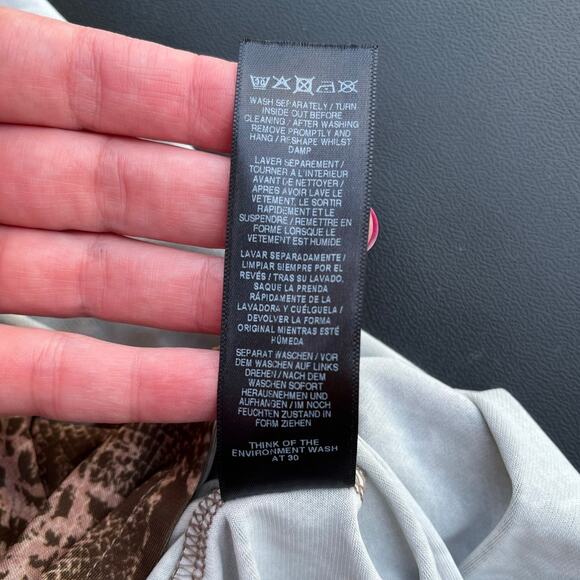 ASOS DESIGN cowl front midi slip stretch dress in snake print Y2K $40 Size12 - Picture 11 of 16